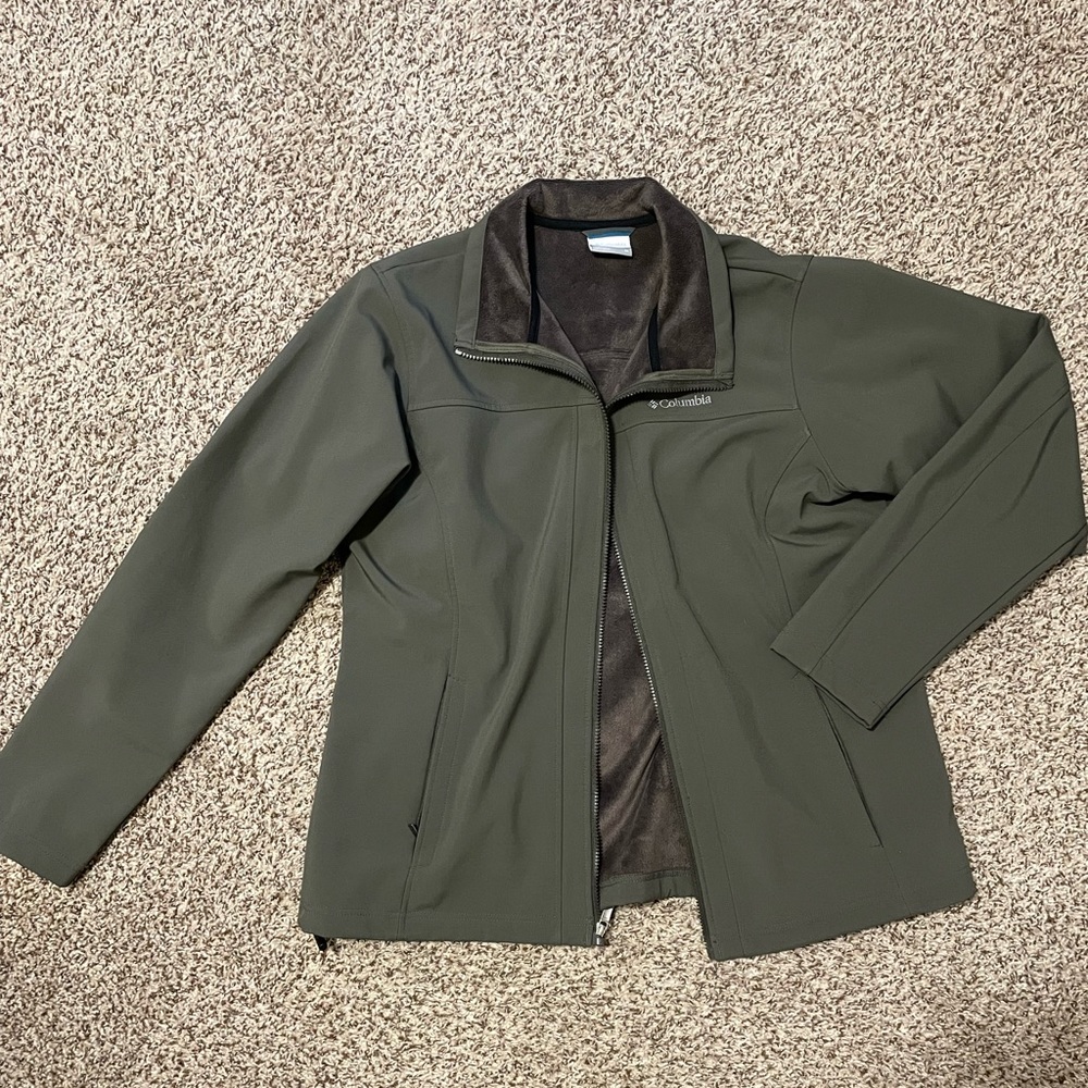 Army Green Wind/Rain Columbia Jacket